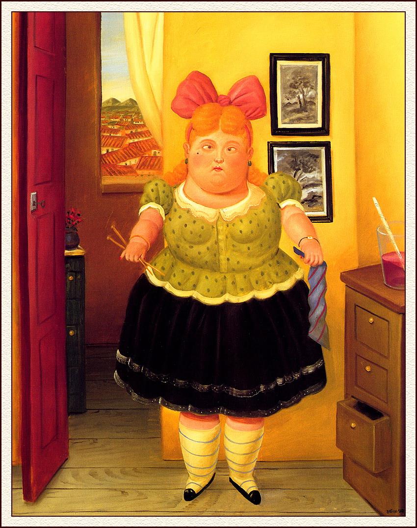 La couturière Fernando Botero Peintures à l'huile